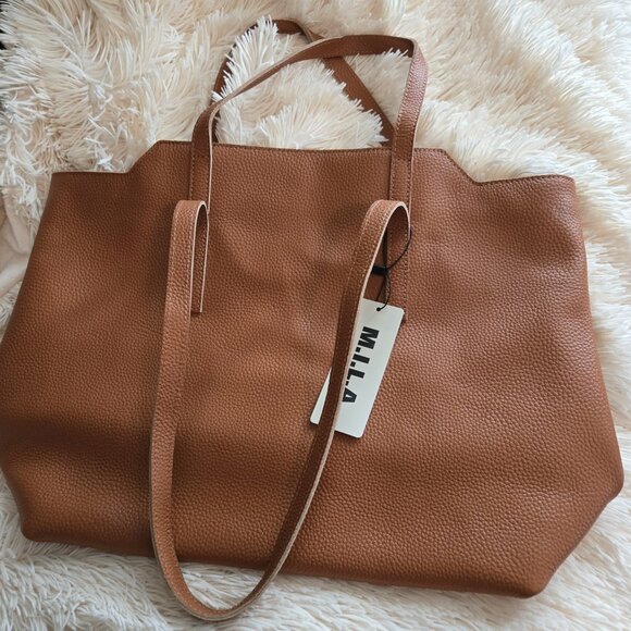 M.I.L.A. Brown Leather Handbag